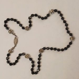 Black crystal necklace